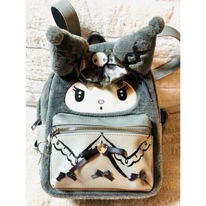 Sanrio Hello Kitty Kuromi Goth Gothic Lolita Fuzzy Figural Mini Backpack